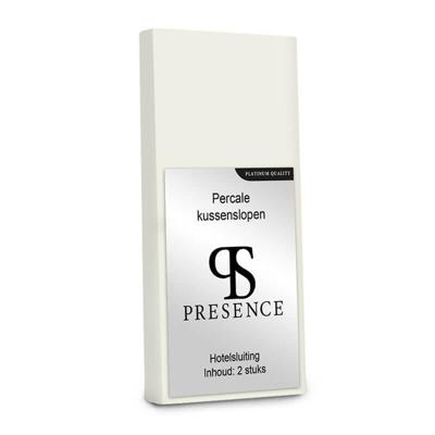 Presence 2-PACK: Kussenslopen Percale Katoen - Creme