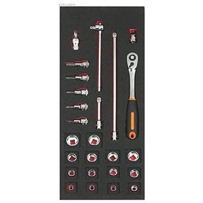 Bahco Foaminlay Fit&Go 1/3 met doppen en toebehoren 3/8" - 25-delig - FF1E2102