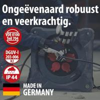 Brennenstuhl Professional Bouwplaats kabelhaspel met Powerblock | KC 3200 5 | IP44 | 33+5m | H07RN-F 3G2.5 - 9212380110 - thumbnail