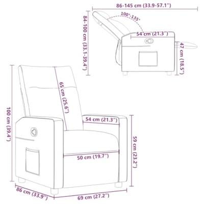Fauteuil verstelbaar stof zwart
