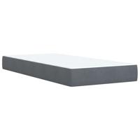 Boxspring met matras fluweel donkergrijs 90x200 cm - thumbnail
