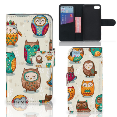 iPhone 7 | 8 | SE (2020) | SE (2022) | Telefoonhoesje | Met pasjeshouder | Vrolijke Uilen