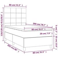 Boxspring met matras fluweel roze 80x200 cm - thumbnail
