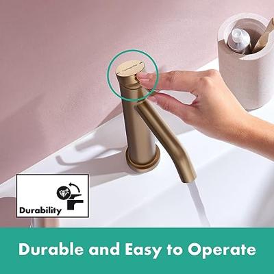 Hansgrohe Tecturis S ééngreeps wastafelkraan 110 met PopUp trekwaste, Brushed Bronze