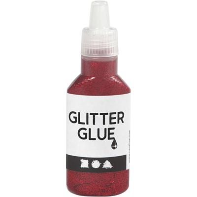 Creativ Company Glitterlijm, rood, 25 ml/ 1 fles