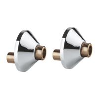Grohe s-koppelingen set met roset 3/8 inch 1/2 inch chroom - thumbnail
