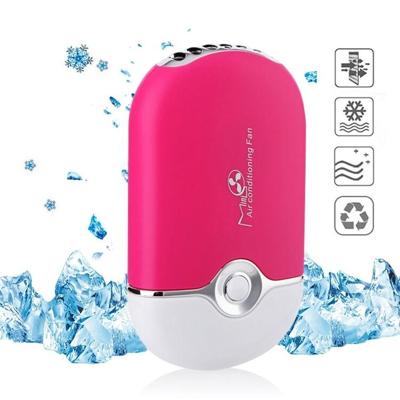 Draagbare Mini USB lading airconditioner koel Handheld kleine Fan (Magenta)