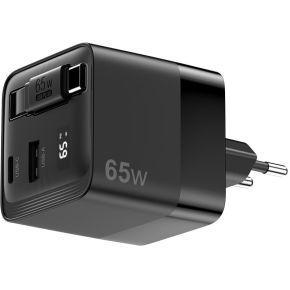 Sitecom 65W Power Delivery Wall Charger met uittrekbare kabel