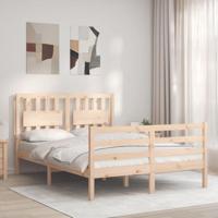 Bedframe met hoofdbord massief hout - thumbnail