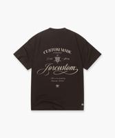 Jorcustom Handscript Loose Fit T-Shirt Heren Bruin - Maat S - Kleur: Bruin | Soccerfanshop - thumbnail