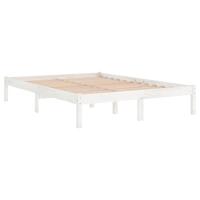 Bedframe massief grenenhout wit 200x200 cm - thumbnail