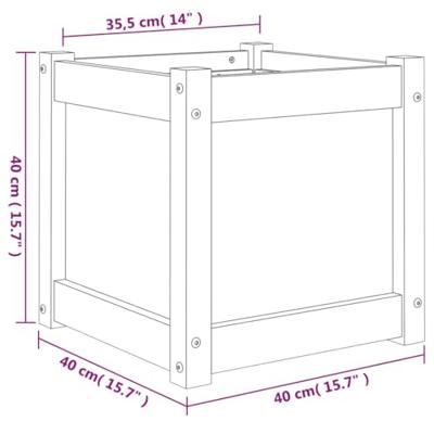 VidaXL Plantenbak 40x40x40 cm massief grenenhout VidaXL Plantenbak 40x40x40 cm massief grenenhout