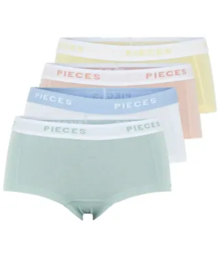 4-Pack Dames shorts - Solid - Katoenen dames onderbroek - Multipack - Voordeelverpakking