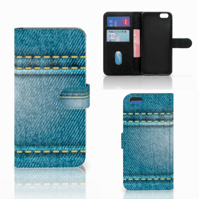 Apple iPhone 7 Plus | 8 Plus | Wallet Case | met Pasjes | Jeans