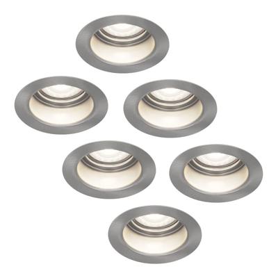 Set van 6 Mesa LED inbouwspots verzonken - 4 Watt 345 Lumen - 6500K daglicht wit - GU10 - Dimbaar - Rond - IP64 Waterdicht - RVS- Anti-glare Set van 6 Mesa LED inbouwspots verzonken - 4 Watt 345 Lumen - 6500K daglicht wit - GU10 - Dimbaar - Rond - IP64 Waterdicht - RVS- Anti-glare