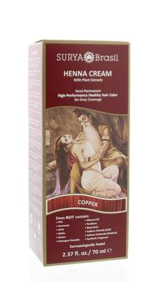 Surya Brasil Henna haarverf creme copper 70 Milliliter Surya Brasil Henna haarverf creme copper 70 Milliliter