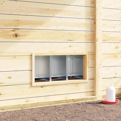 Kippennestkast 3 compartimenten met poten gegalvaniseerd staal Kippennestkast 3 compartimenten met poten gegalvaniseerd staal