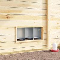 Kippennestkast 3 compartimenten met poten gegalvaniseerd staal - thumbnail