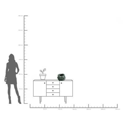 Kare Vaas Avocados 23cm