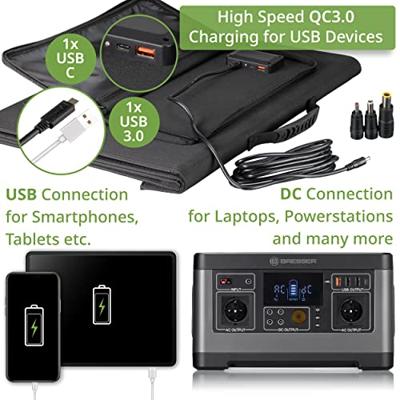 BRESSER Mobiele zonnelader 120 watt met USB- en DC-aansluiting BRESSER Mobiele zonnelader 120 watt met USB- en DC-aansluiting