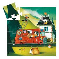 Puzzel De brandweerwagen 16 items DJECO multi-gekleurd - thumbnail