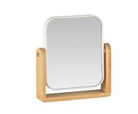 Spiegel met Ondersteuning Andrea House Wit Mat 18 x 4,5 x 20 cm Bamboe - thumbnail
