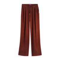 Scotch & Soda wide leg palazzo broek roodbruin - thumbnail