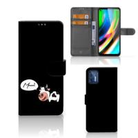 Motorola Moto G9 Plus Leuk Hoesje Cow - thumbnail