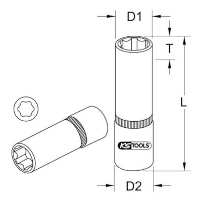 KS Tools 9181522 9181522 Verwisselbare kop 3/16
