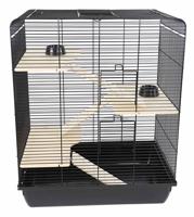 Interzoo rattenkooi Remy wood zwart/zwart Interzoo Gebr. de Boon - Gebr de boon - thumbnail