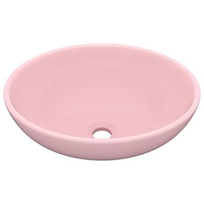 VidaXL Wastafel ovaal 40x33 cm keramiek matroze