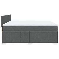 Boxspring met matras stof donkergrijs 180x200 cm - thumbnail