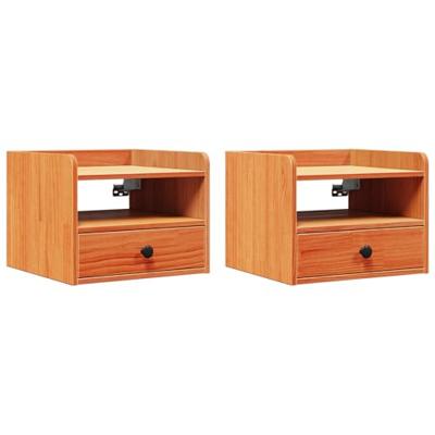 Nachtkastjes met lade Wandgemonteerd 2 pcs Wasbruin 38 x 36 x 29.5 cm Nachtkastjes met lade Wandgemonteerd 2 pcs Wasbruin 38 x 36 x 29.5 cm