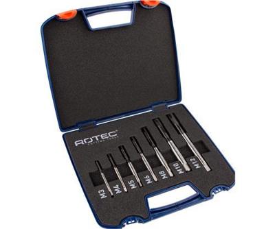 Rotec 7 dlg. Cassette Machinetappen INOX+ M3-M12, doorl. gat - 9002014 Rotec 7 dlg. Cassette Machinetappen INOX+ M3-M12, doorl. gat - 9002014