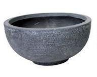 Bloempot Pot bowl laag Utah d36h16.5 grafiet Fiberclay clayfibre MCollections - Mcollections
