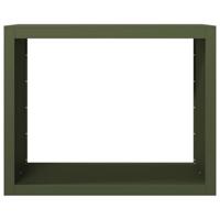 Haardhoutrek 100x40x80 cm staal groen - thumbnail