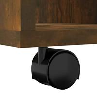 Kast verrijdbaar 60x53x72 cm bewerkt hout gerookt eikenkleurig - thumbnail