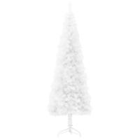 VidaXL Kunstkerstboom half met standaard smal 240 cm wit - thumbnail
