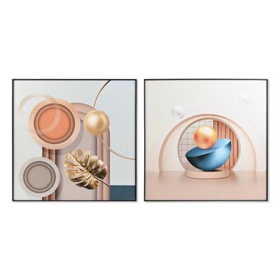 Schilderij DKD Home Decor Abstract 80 x 3 x 80 cm (2 Stuks)