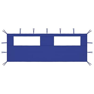 VidaXL Prieelzijwand met ramen 6x2 m blauw VidaXL Prieelzijwand met ramen 6x2 m blauw