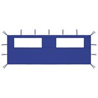VidaXL Prieelzijwand met ramen 6x2 m blauw - thumbnail