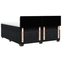 Boxspring met matras fluweel zwart 180x200 cm - thumbnail