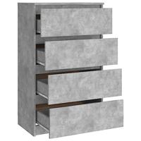 Dressoir 60x35x98,5 cm bewerkt hout betongrijs - thumbnail