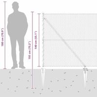 VidaXL Afrasteringspaal groen 10 x 1,4 m (25 mm gaas) staal en pvc - thumbnail