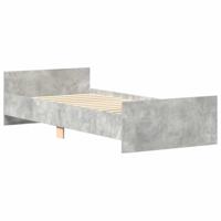 Bedframe bewerkt hout betongrijs 90x200 cm - thumbnail