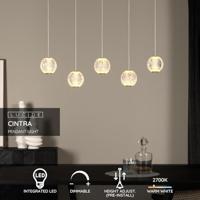 Lucide CINTRA - Hanglamp - LED Dimb. - 5x4,7W 2700K - Transparant - thumbnail