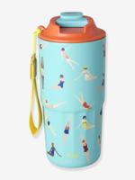 Grote isotherme beker van roestvrij staal met hartjes 550 ml RICE hemelsblauw - thumbnail