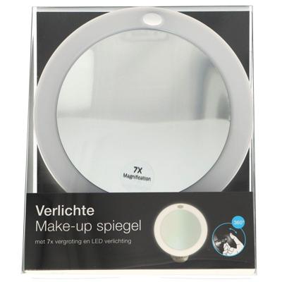 LSP Spiegels Spiegel met licht en zuignap 7x vergrotend LSP Spiegels Spiegel met licht en zuignap 7x vergrotend