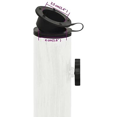 VidaXL Parasolvoet 44x44x31 cm gietijzer wit