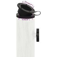 VidaXL Parasolvoet 44x44x31 cm gietijzer wit - thumbnail